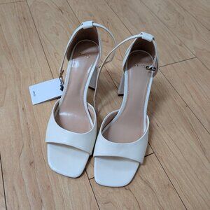 White Mango Sandal Heels